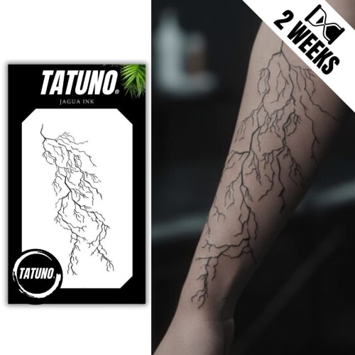 Tatuaż jagua półtrwały błyskawica żył