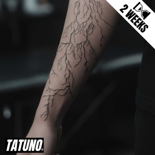 Tatuaż jagua półtrwały błyskawica żył
