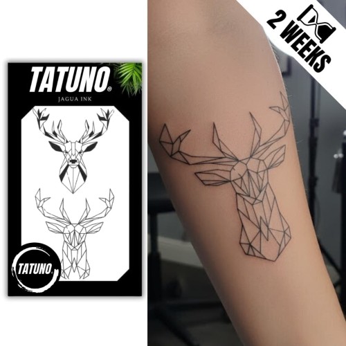 Tatuaż jagua półtrwały abstrakcyjne jelenie