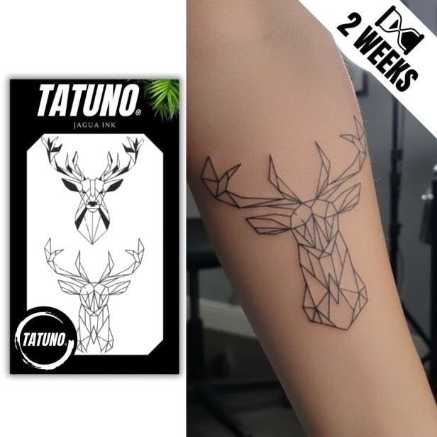Tatuaż jagua półtrwały abstrakcyjne jelenie