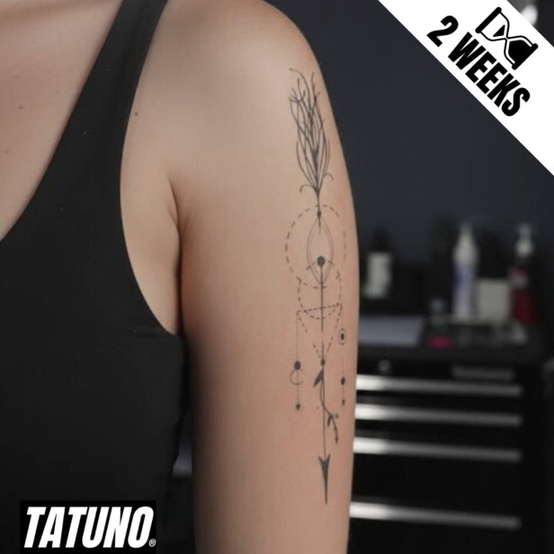 Tatuaż jagua półtrwały geometria natury