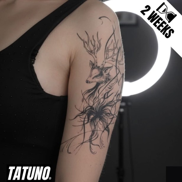 Tatuaż jagua półtrwały mistyczny jeleń