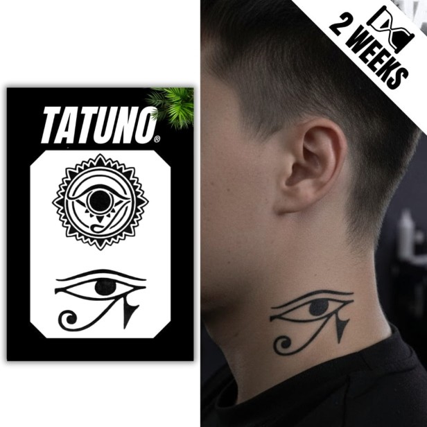 Tatuaż jagua półtrwały oko Horusa wedżat