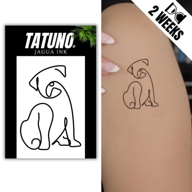 Tatuaż jagua półtrwały pies mops