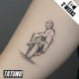Tatuaż jagua półtrwały motocyklista