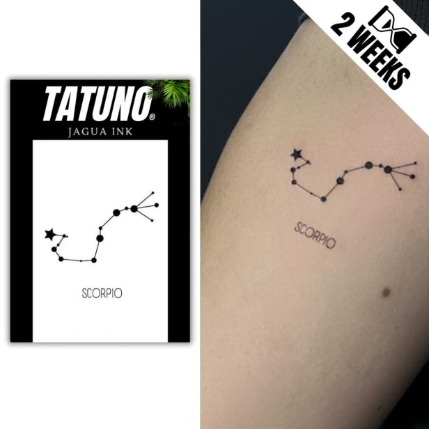 Tatuaż jagua półtrwały znak zodiaku skorpion
