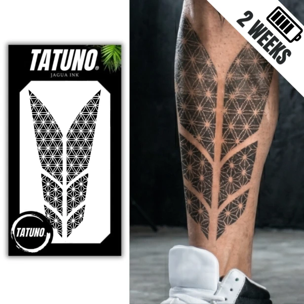 Tatuaż półtrwały geometryczny pancerz