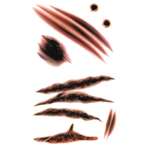 Tatuaże na halloween blizny zadrapania