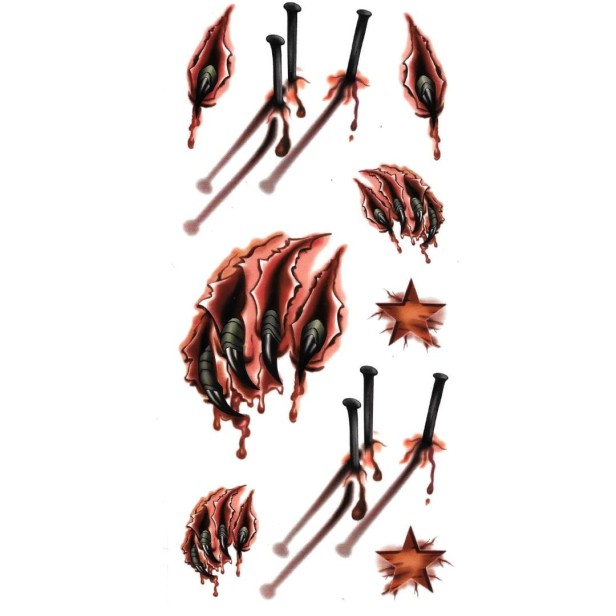 Tatuaż na halloween pazury gwoździe