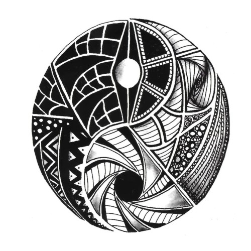 Tatuaż yin i yang znak równowagi