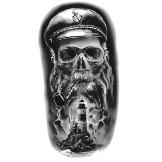 Tatuaż latarnia morska kapitan