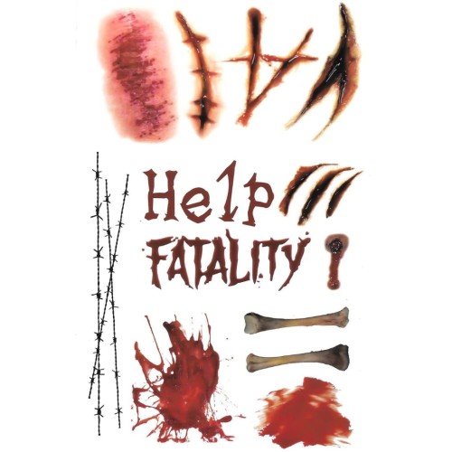 Duży tatuaż drut kolczasty blizny