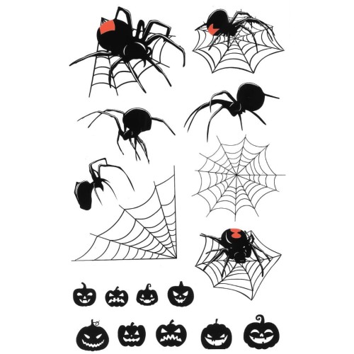 Tatuaż pajęczyna pająki dynie