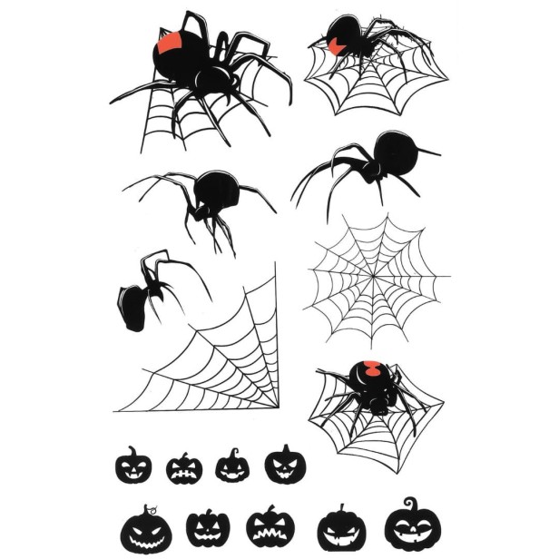 Tatuaż pajęczyna pająki dynie