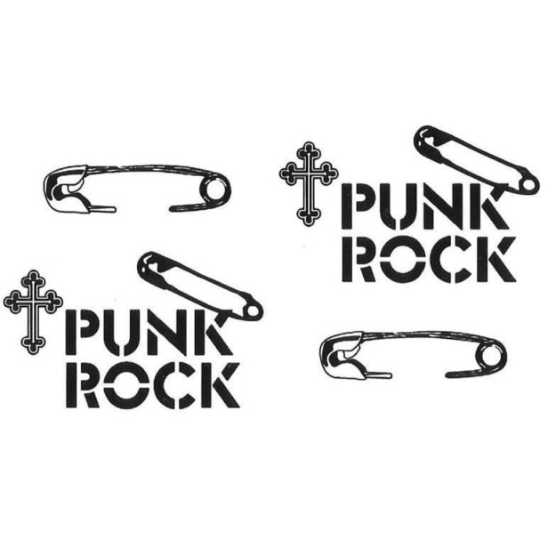 Tatuaż zmywalny punk rock agrafka