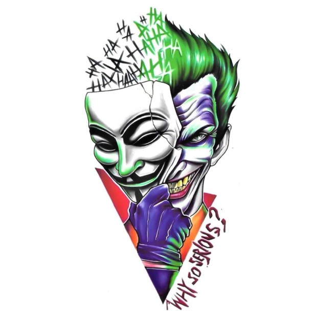 Tatuaż na halloween joker