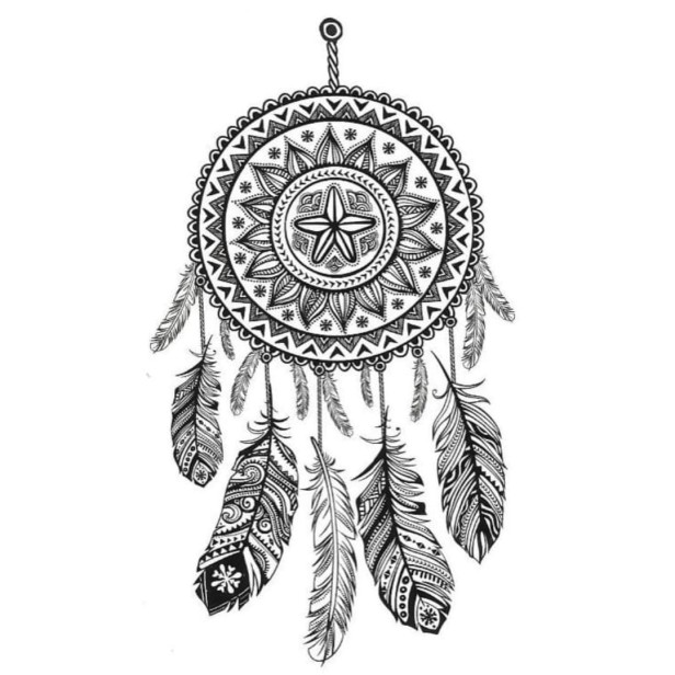 Tatuaż zmywalny łapacz snów