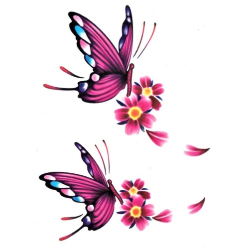 Tatuaż zmywalny motyle kolorowe duże
