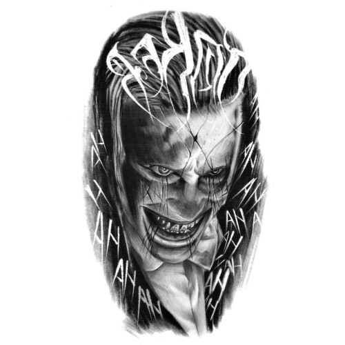 Tatuaż joker uśmiech