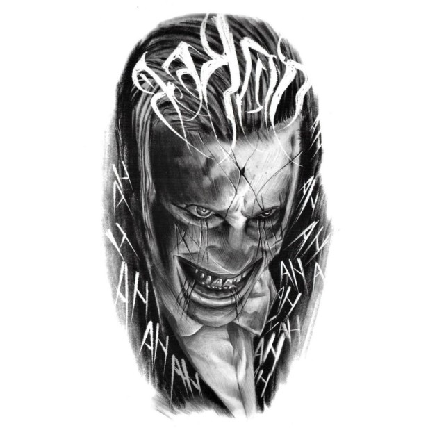 Tatuaż joker uśmiech