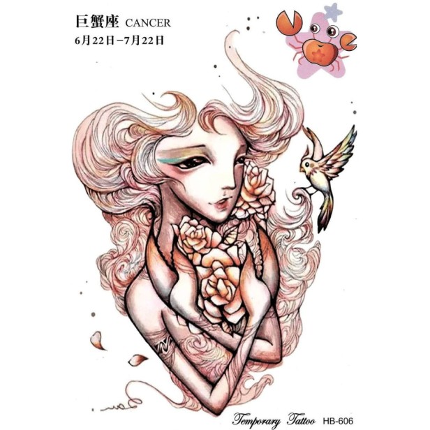 Tatuaż tymczasowy znak zodiaku rak