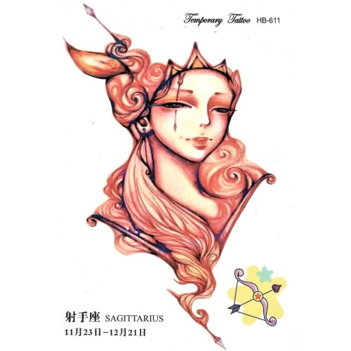 Tatuaż tymczasowy znak zodiaku strzelec