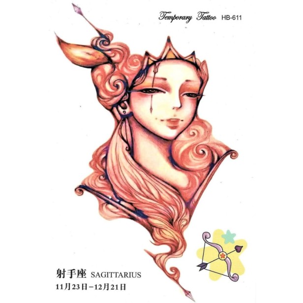 Tatuaż tymczasowy znak zodiaku strzelec