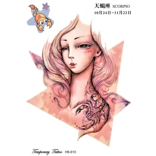 Tatuaż tymczasowy znak zodiaku skorpion