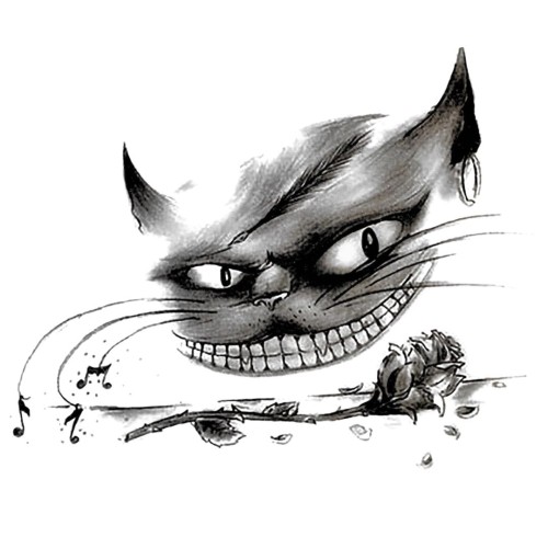 Tatuaż tymczasowy kot smile