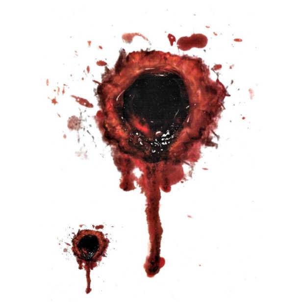 Duży Tatuaż tymczasowy dziura po kuli